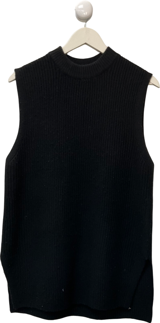 H&M Black Rib-knit Sweater Vest UK S