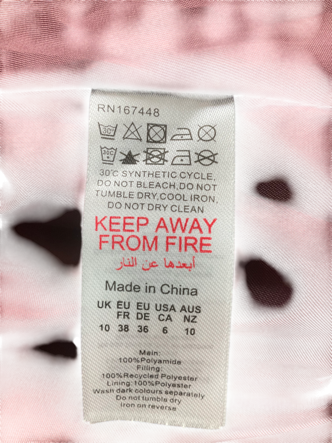 boohoo Purple Quilted Puffer Coat UK 10