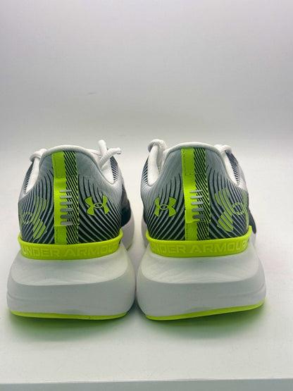 Under Armour White/Black/Neon Green HOVR Running Shoes UK 8