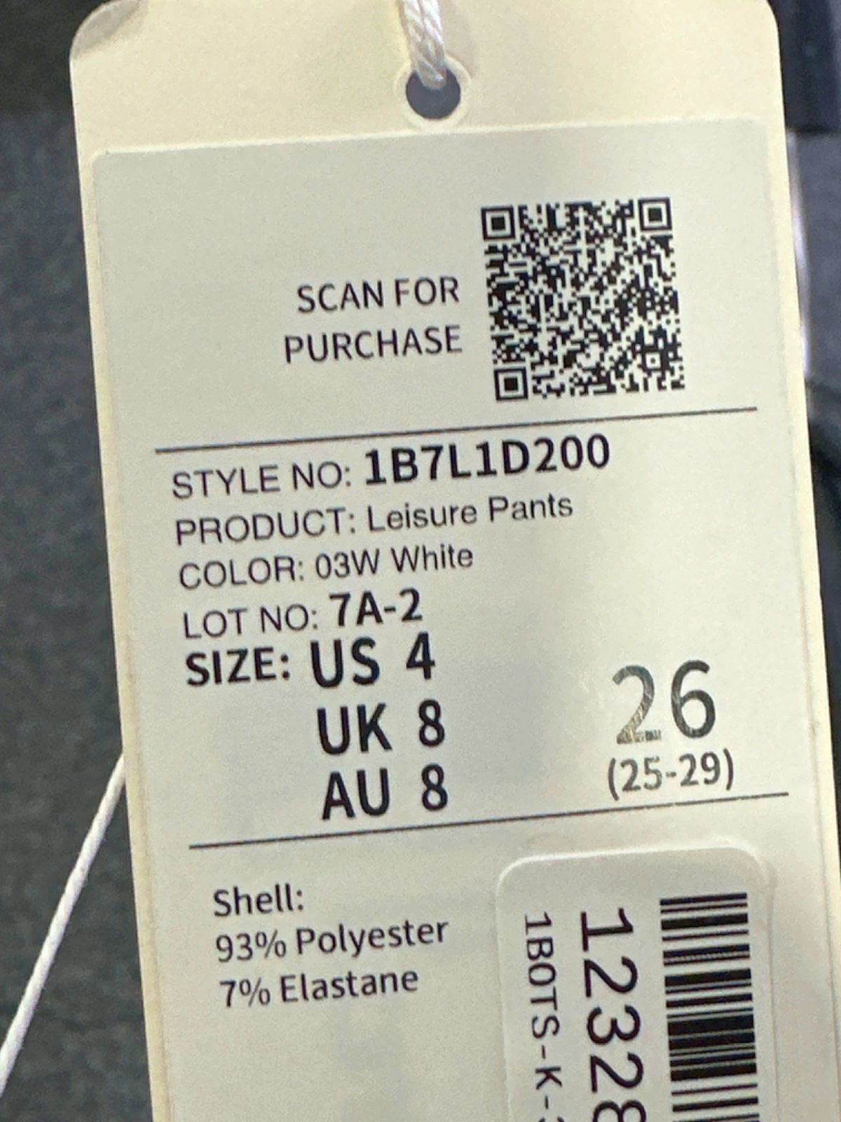 Goelia White Leisure Pants UK 8