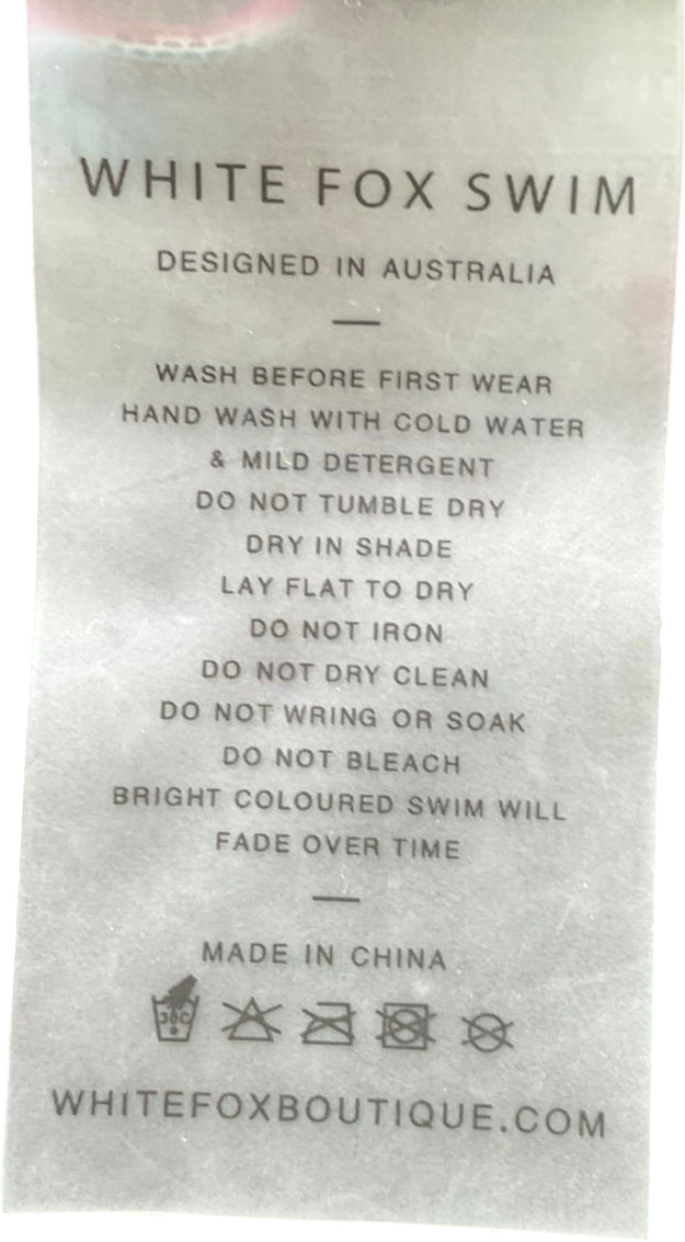 White Fox Blue Going Costal Bikini Set UK XS