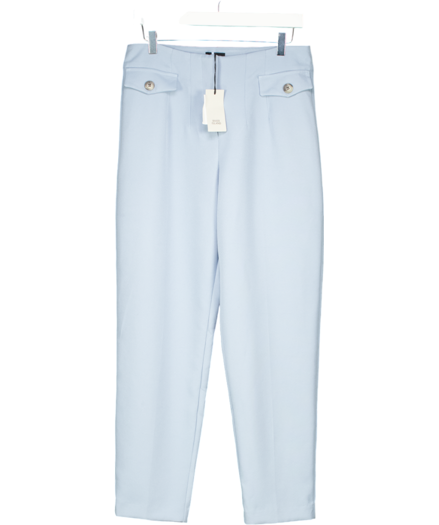 River Island Blue Straight Trousers UK 12