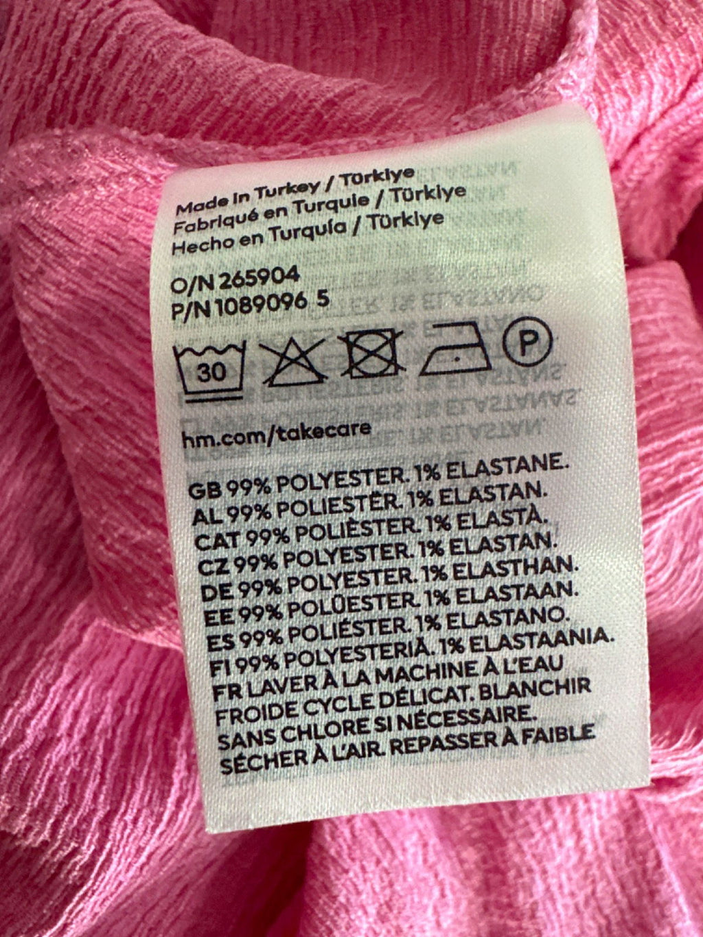 H&M Pink Halterneck Dress UK XS