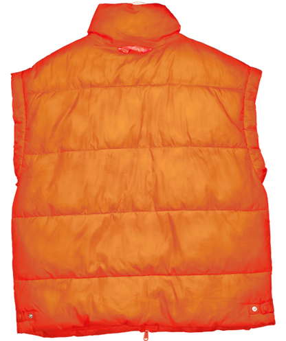 Free People Orange In A Bubble Puffer Vest UK S