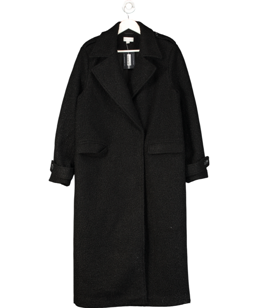 PRETTY LAVISH Black Textured Coat UK M