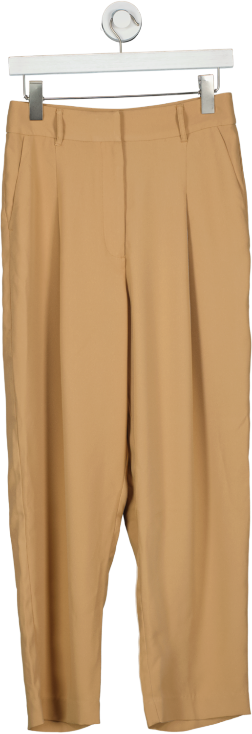 WAT. THE BRAND Brown Camel Straight Leg Trousers UK 6