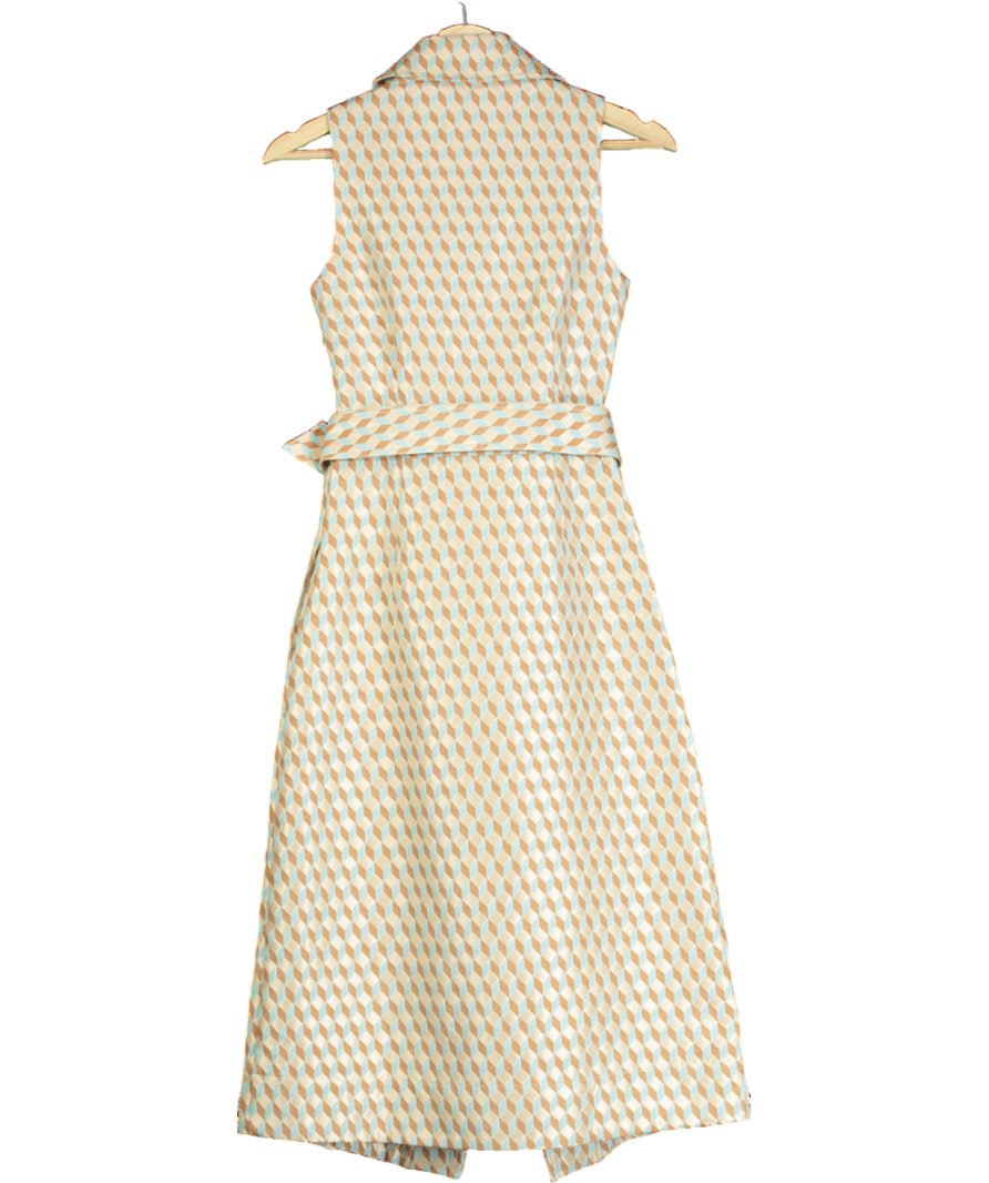 Tuckernuck Beige Ocean Spray Sleeveless Cheyenne Dress UK XXS