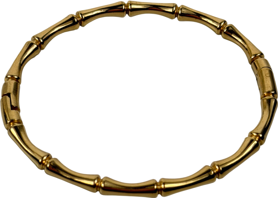 Clou Eighteen Solid Bamboo Bangle Gold