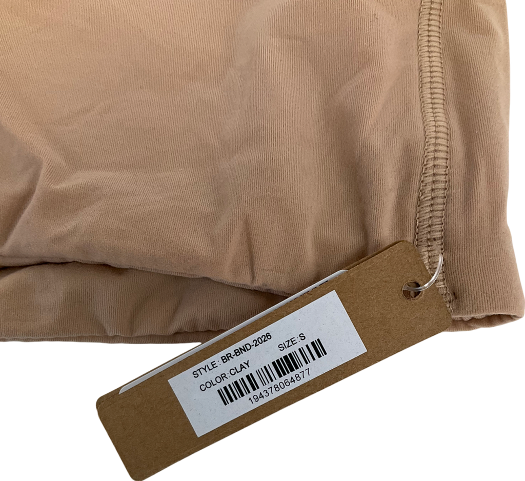 SKIMS Nude Bandeau Top In Clay UK S