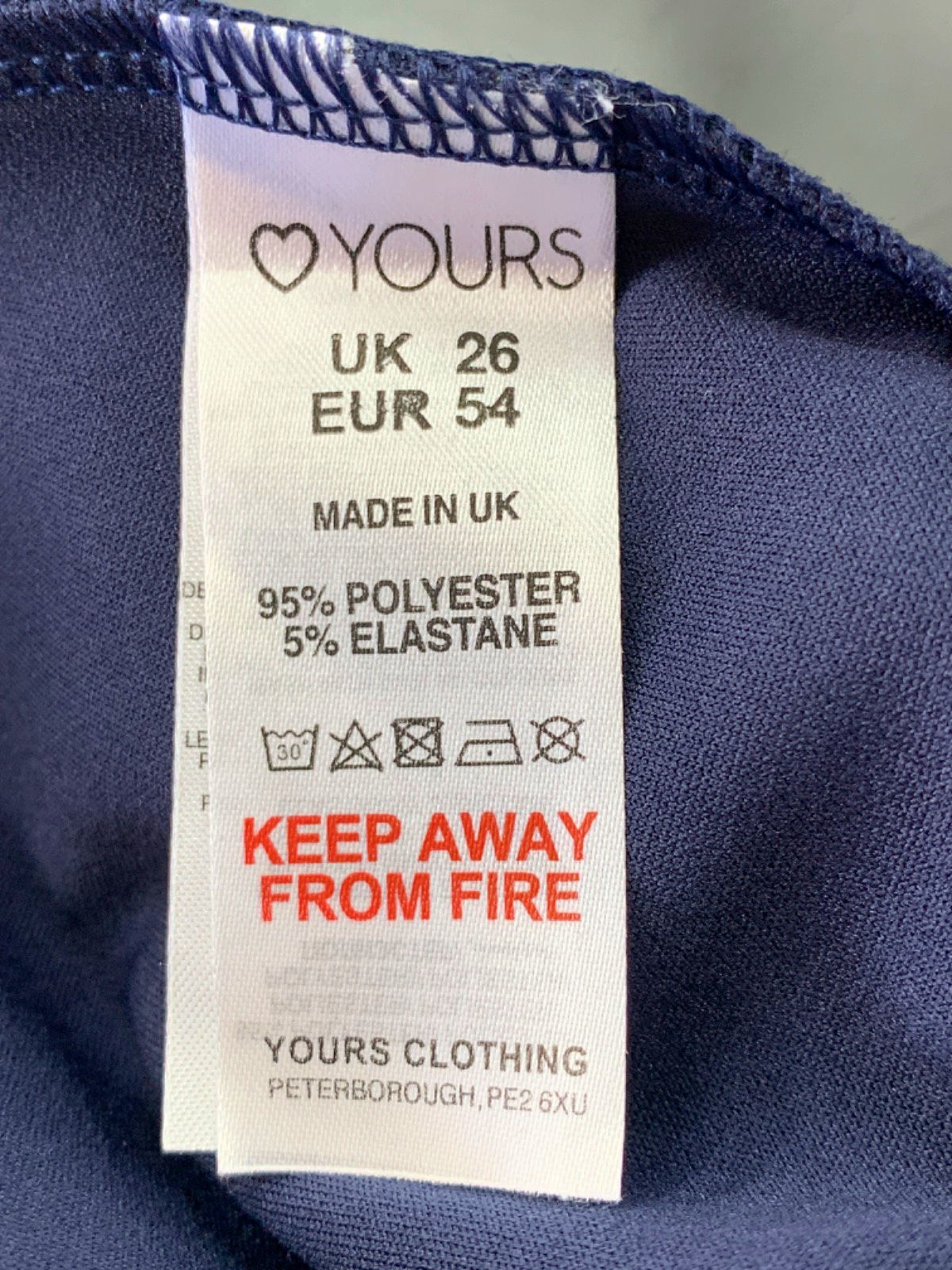 Yours Navy Blue Trousers UK 26