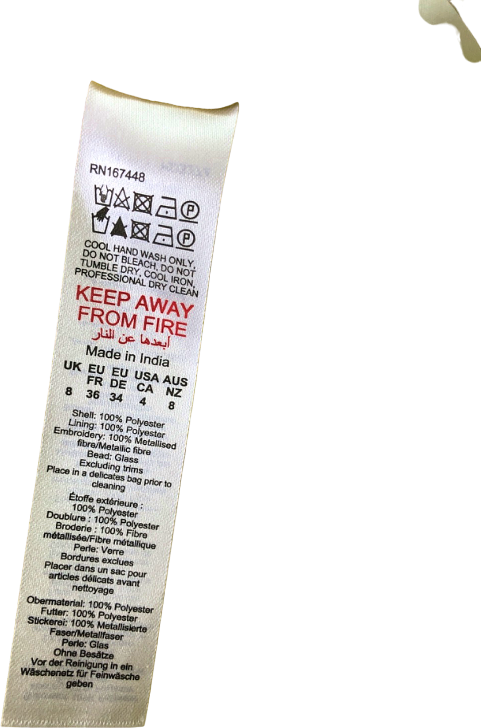 Karen Millen Gold Geo Embellished Ombre Pleated Woven Maxi Dress UK 8