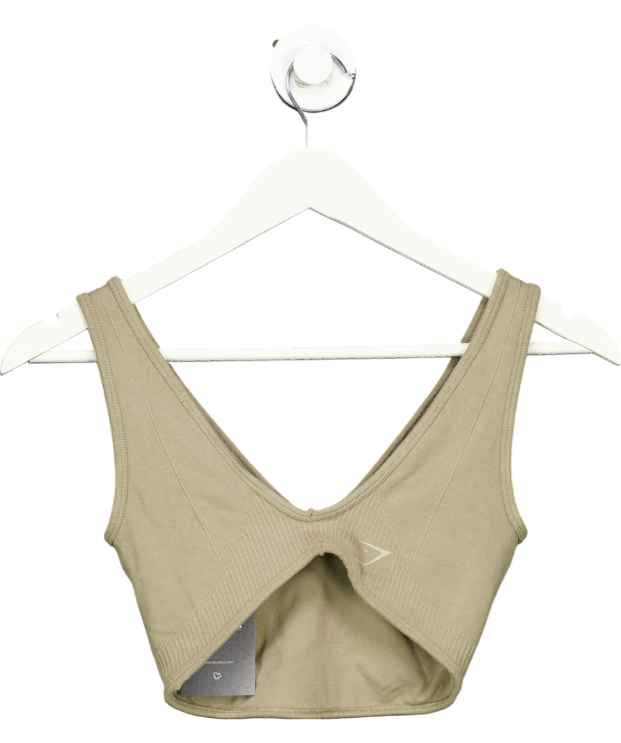 gymshark Beige Seamless Sports Bra UK S