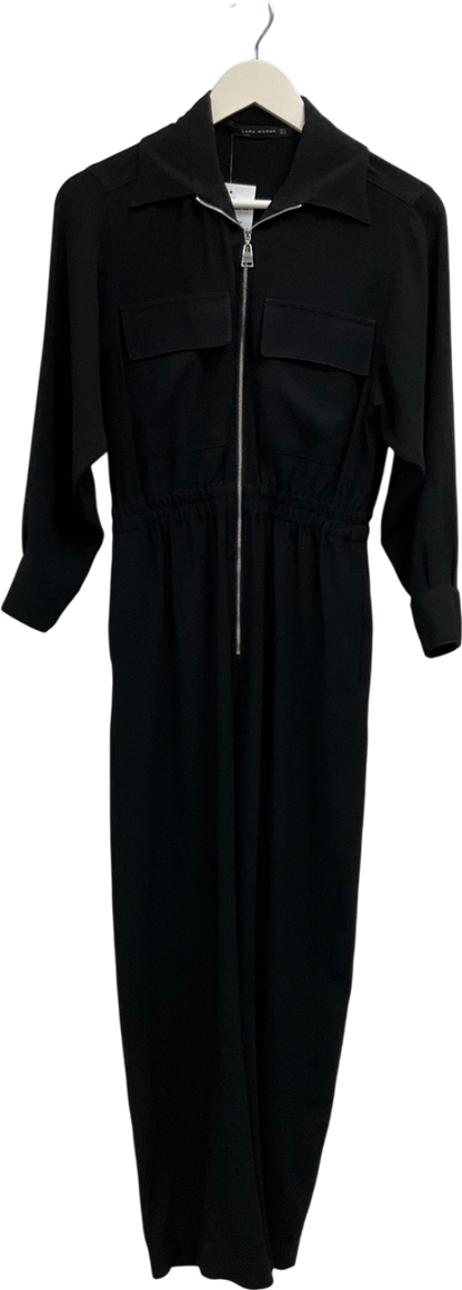 ZARA Black Longsleeve Jumpsuit UK XS