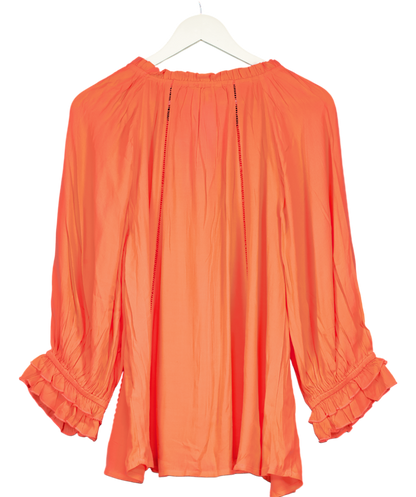 Monsoon Orange Hattie Lace Insert Top UK L