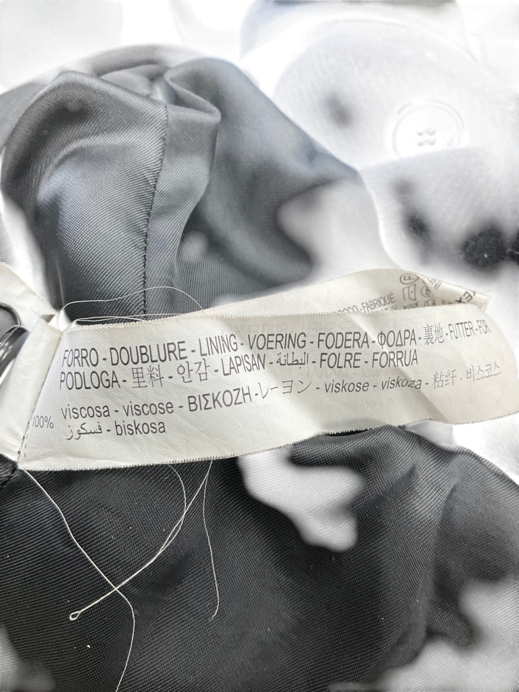 ZARA Black Double Breasted Coat UK M