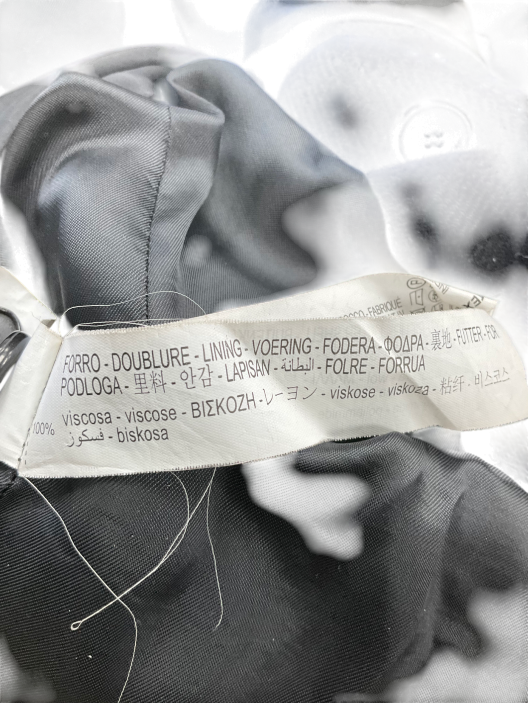 ZARA Black Double Breasted Coat UK M