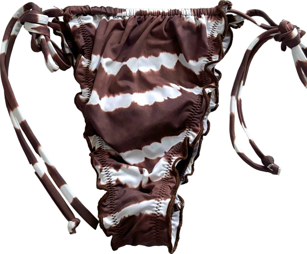 Frankies Bikinis Brown Tie-Dye Bikini Bottom Large