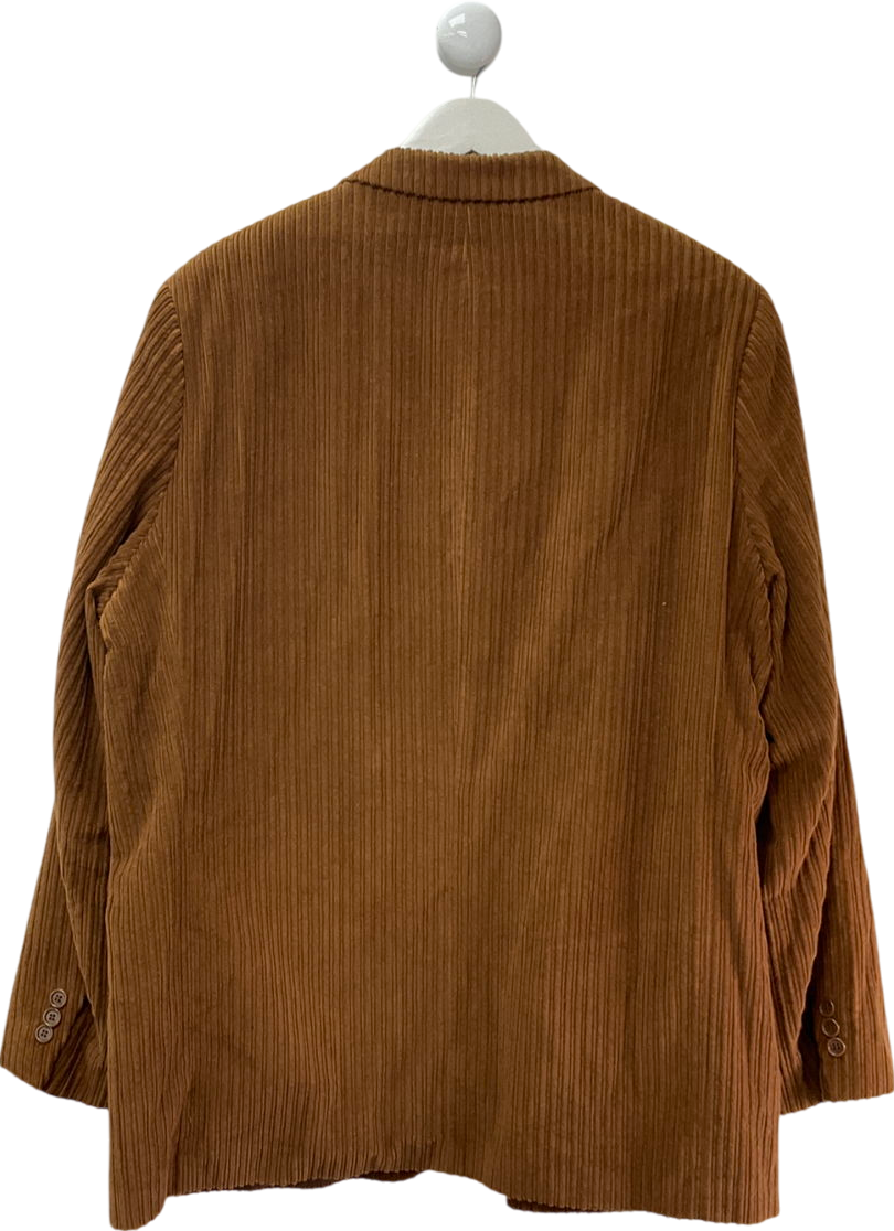 trenders Brown Oversized Corduroy Blazer UK 42" CHEST