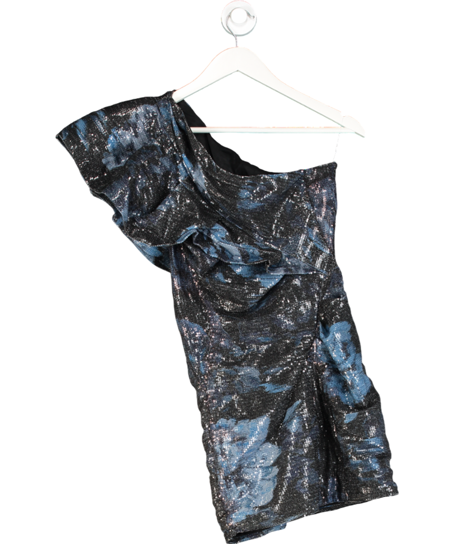 Alexandre Vauthier Blue One Shoulder Sequin Mini Dress UK XS