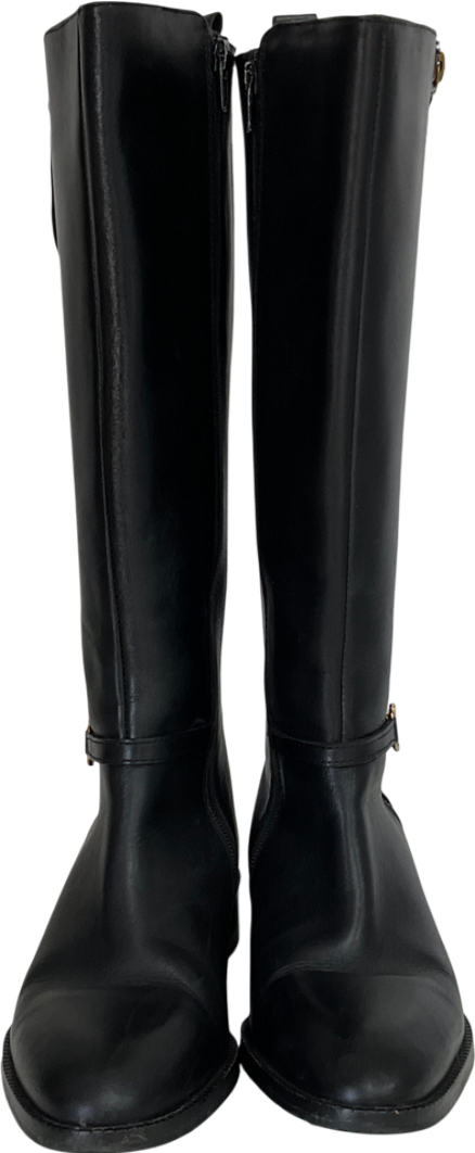 Dune Taylyn - Black Riding Boots With Signature Buckle Detail UK 5 EU 38 👠