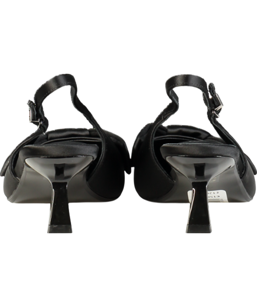 Mint Velvet Black Fern Slingback Kitten Heels UK 7 EU 40 👠