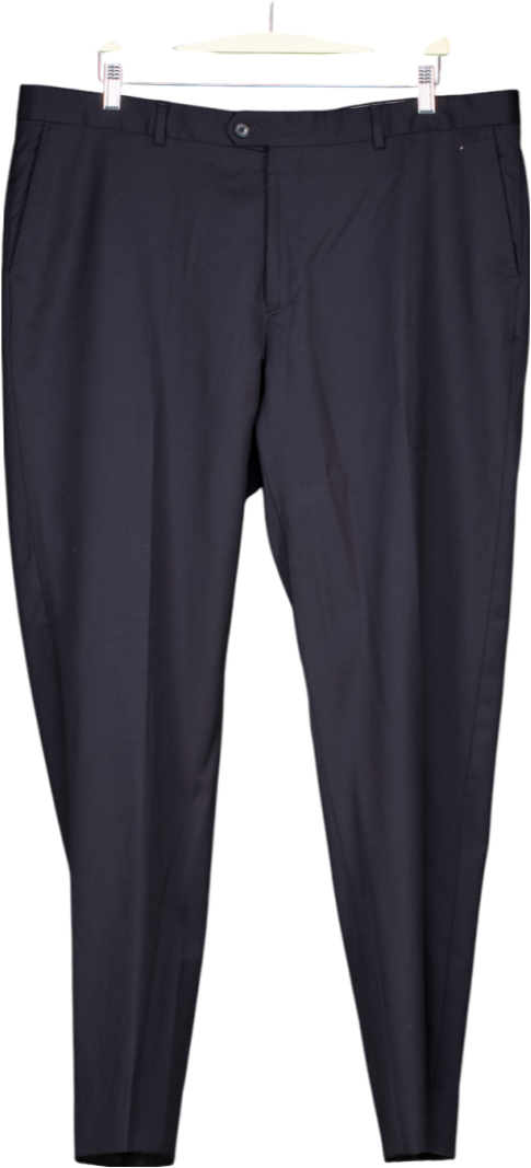 Hawes And Curtis 1913 Black Wool Slim Fit Suit Trousers UK L