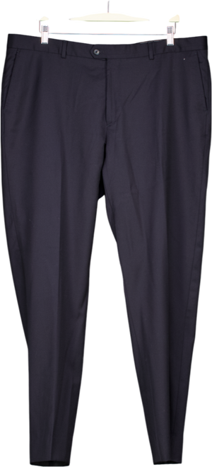 Hawes And Curtis 1913 Black Wool Slim Fit Suit Trousers UK L