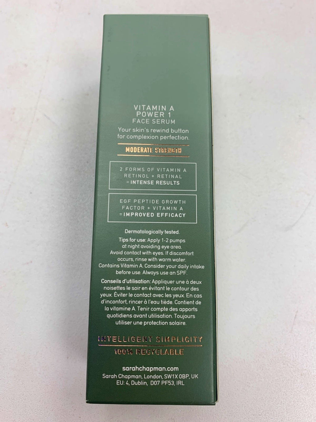 Sarah Chapman Clinic A1 Vitamin A Power 1 Face Serum Retinol + Retinal 30ml