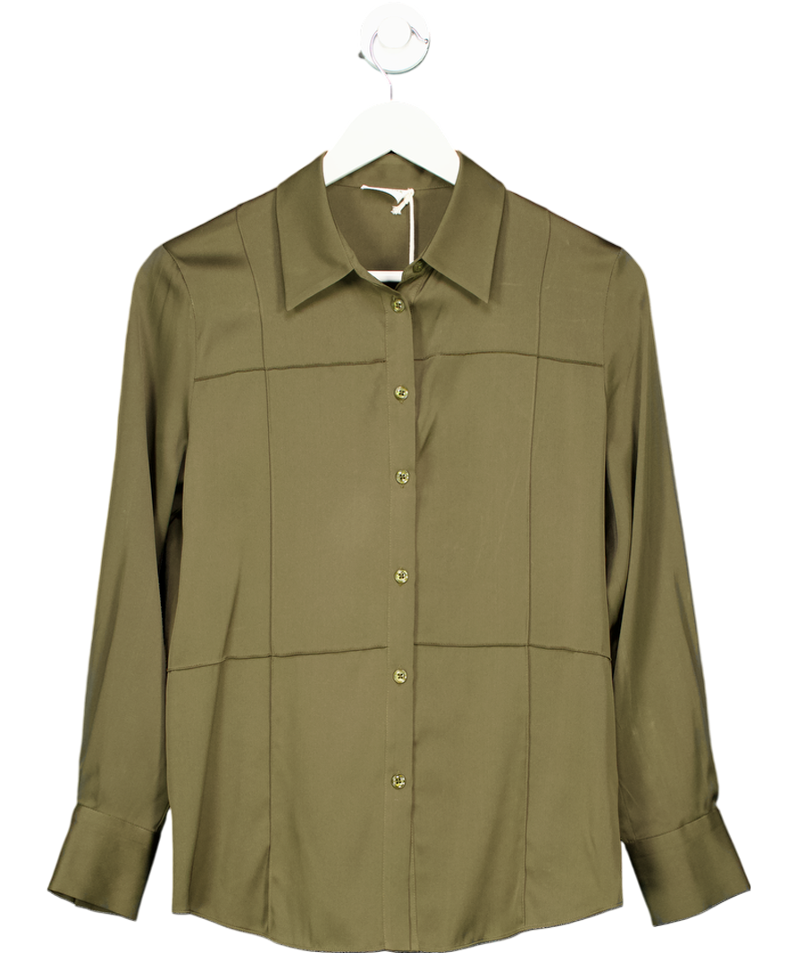 Lily Silk Green Sprezzatura Silk Blouse UK XS