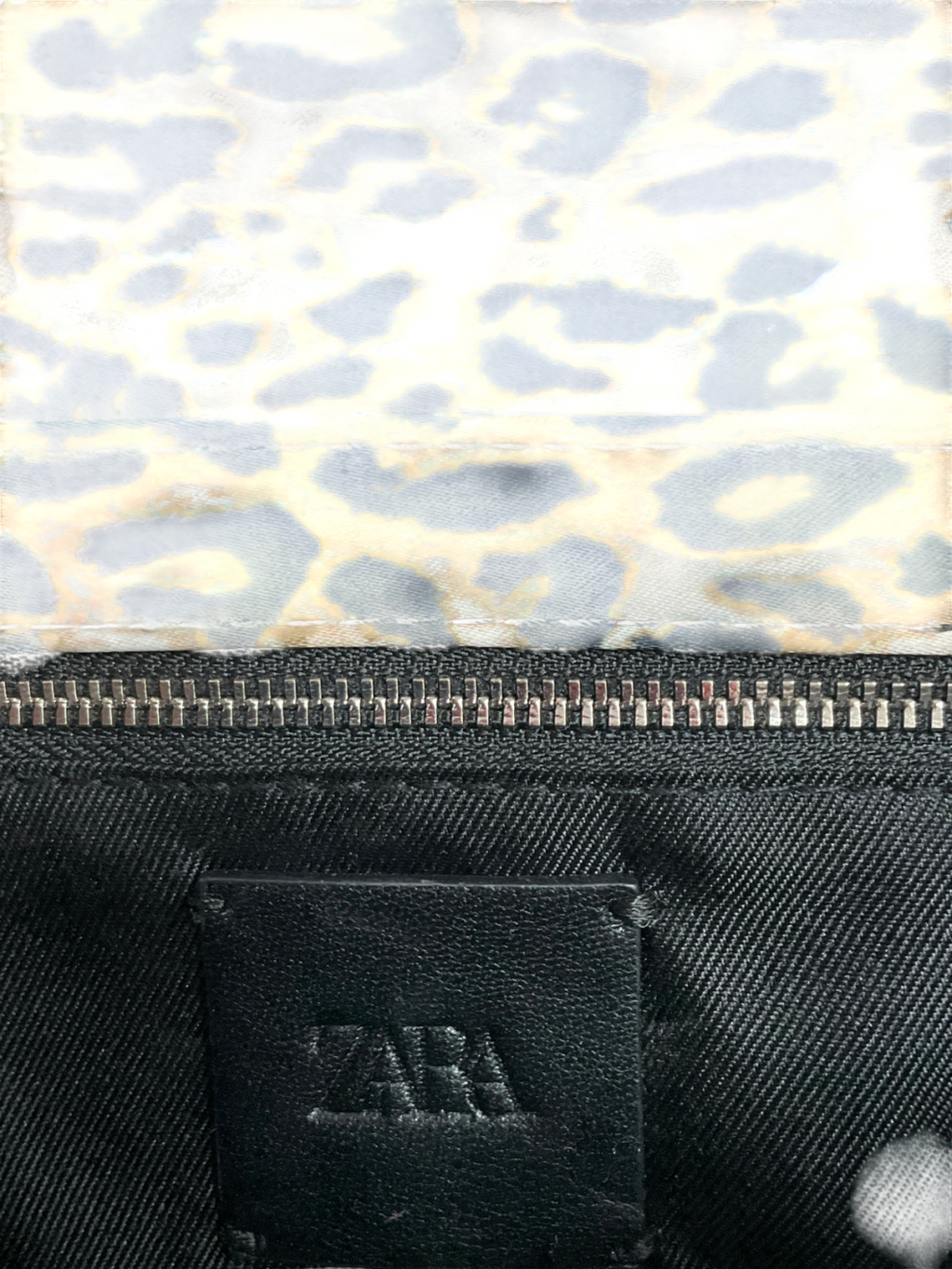 ZARA Cream Zara Animal Print Tote Bag Sales One Size