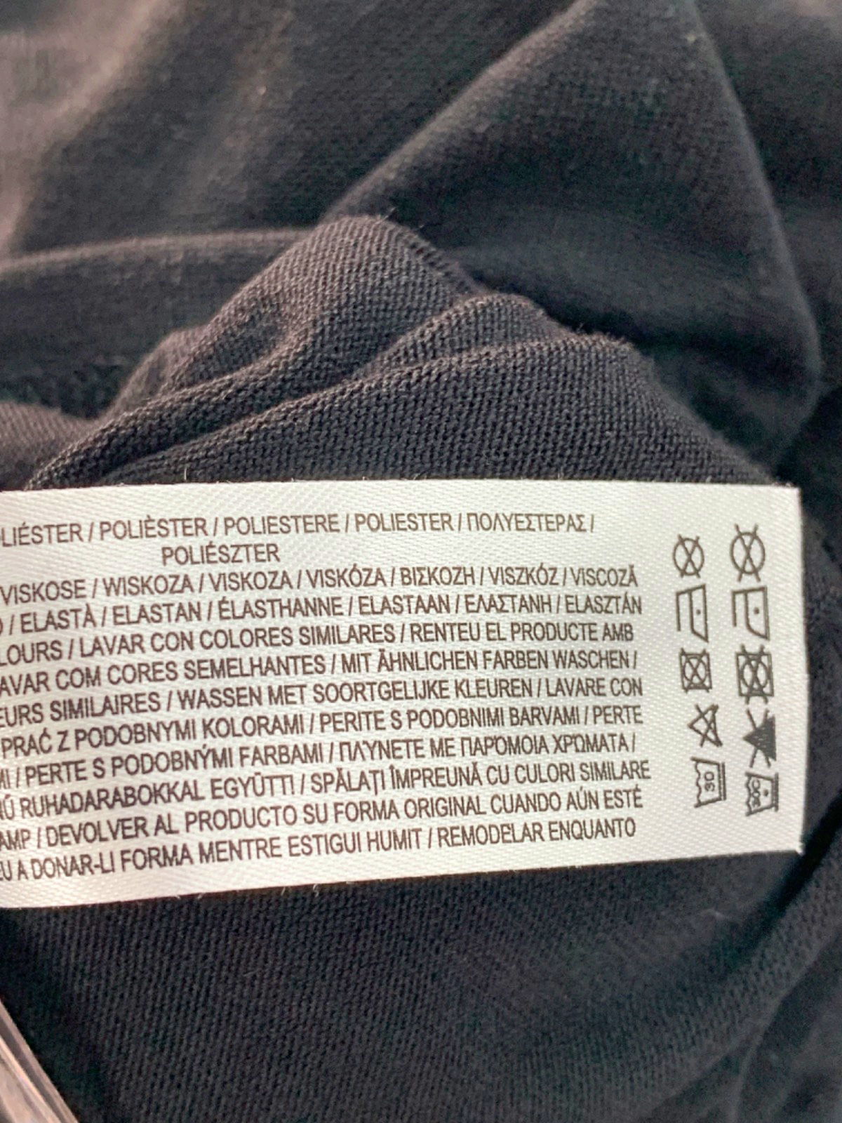 Primark Black High Neck Long Sleeve Top UK S