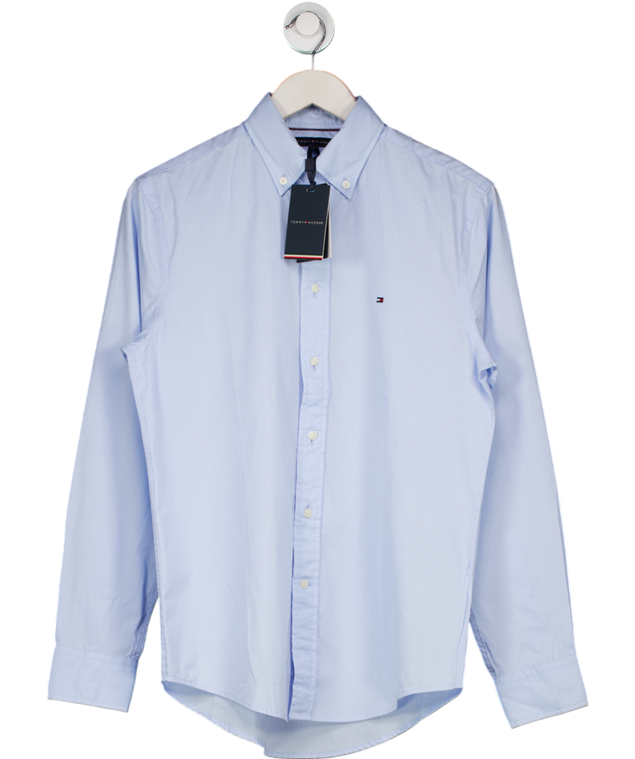 Tommy Hilfiger Flag Logo Poplin Regular Fit Shirt - Sweet Blue UK XS