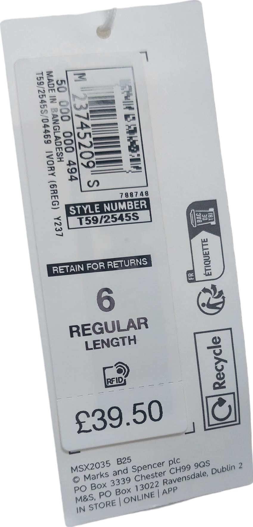 M&S Cream Lined Tailored Midi Skirt UK 6