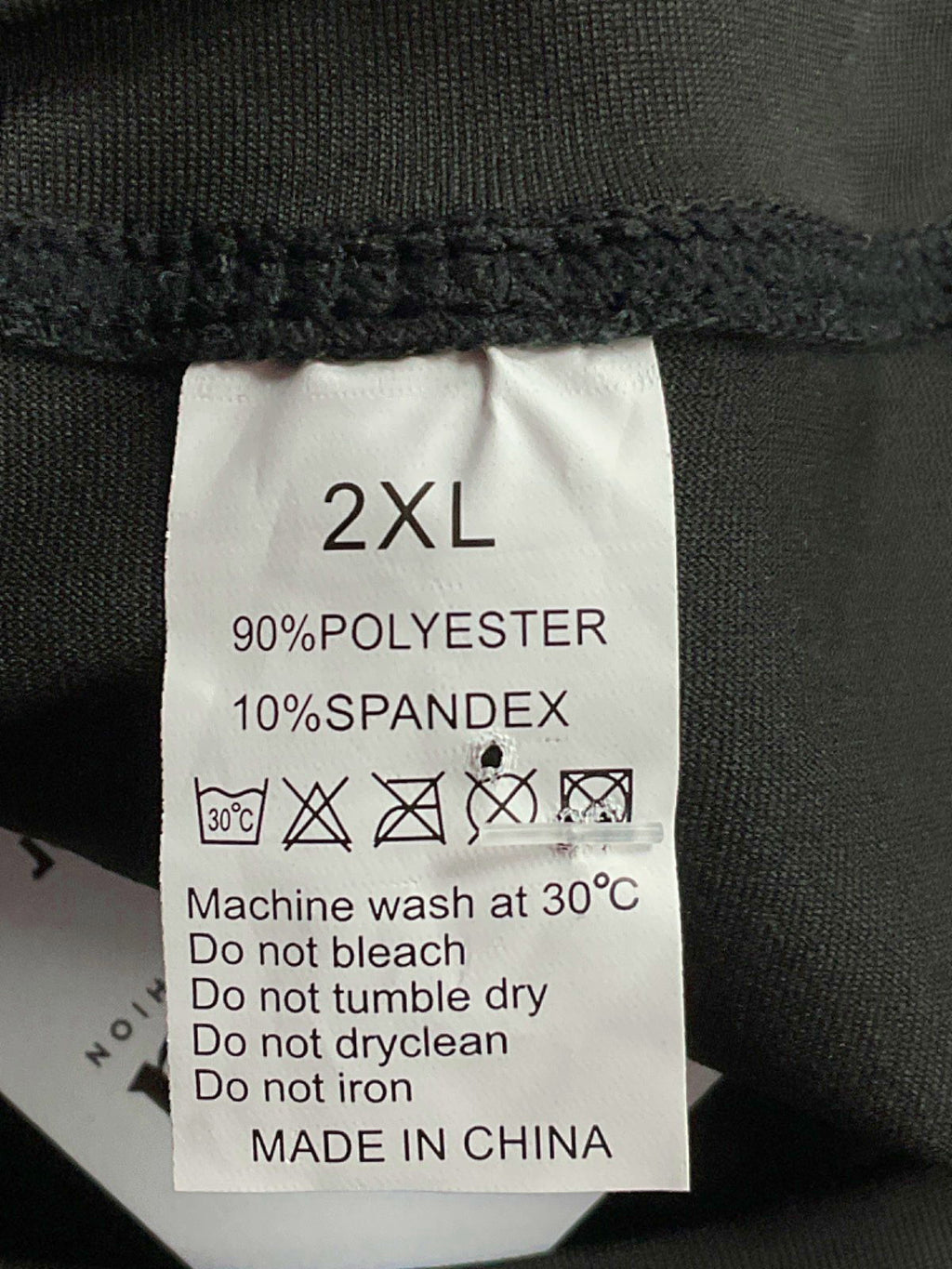 Black Long Sleeve Top UK 2XL