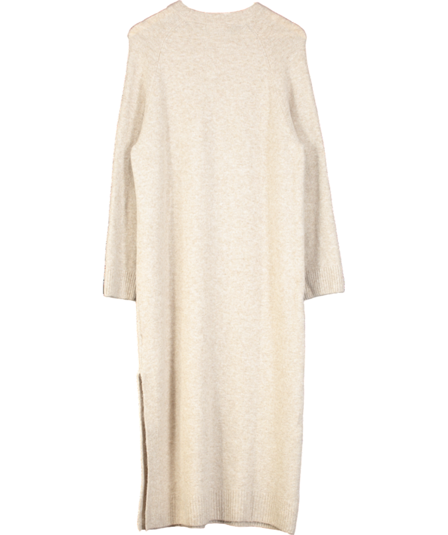 H&M Beige Knitted Long Dress UK S
