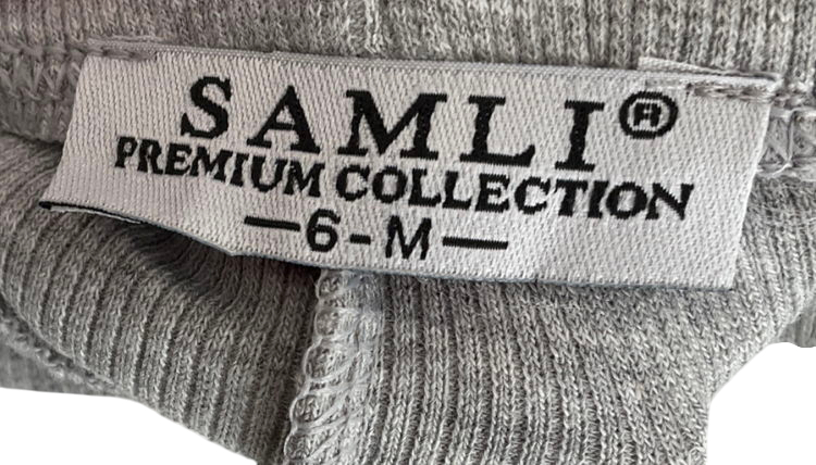 Samli premium collection Grey Knitted Cotton Set 3-6 Months