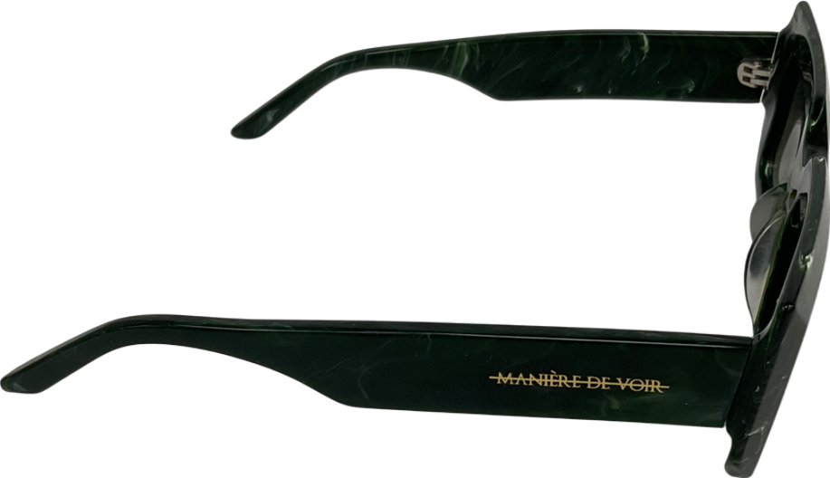 maniere de voir Green Azur Sunglasses In Marble Effect With Original Case One Size