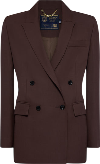 HOLLAND COOPER Brown The Portman Blazer Walnut Twill UK 12