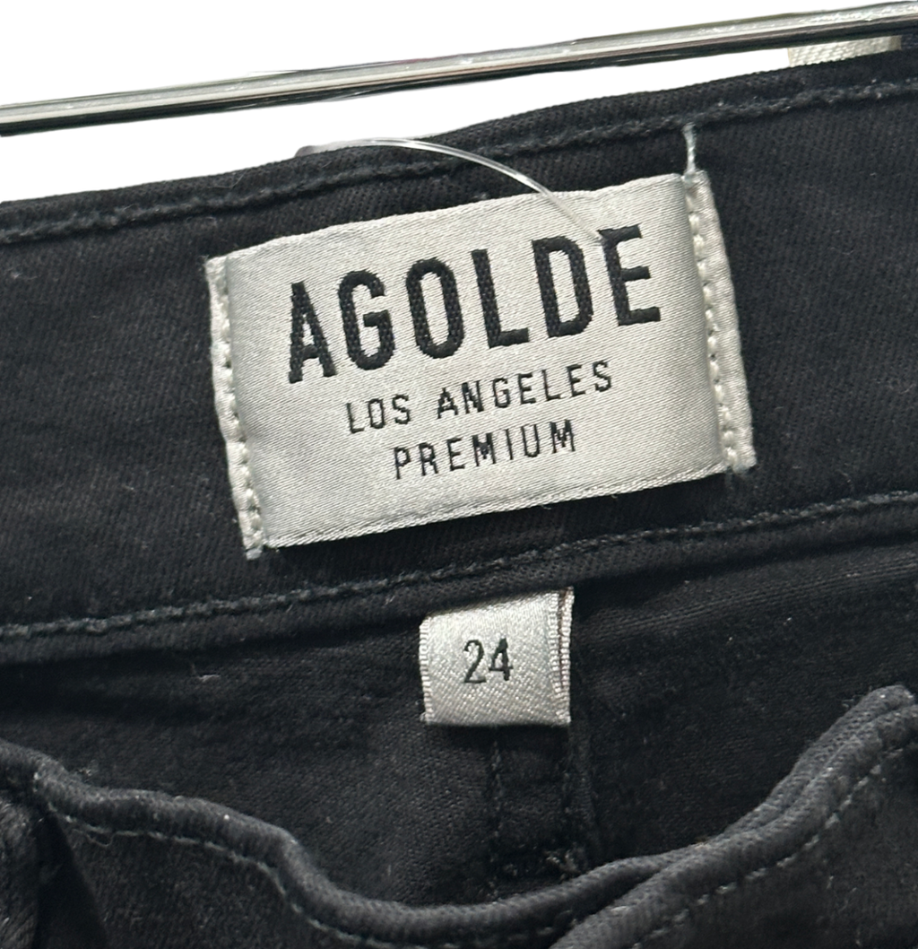 AGOLDE Black Sophie Crop Jeans Size W24