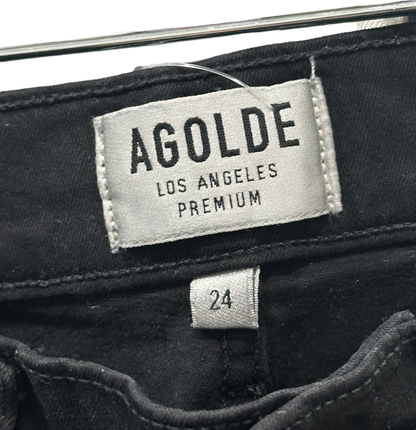 AGOLDE Black Sophie Crop Jeans Size 24