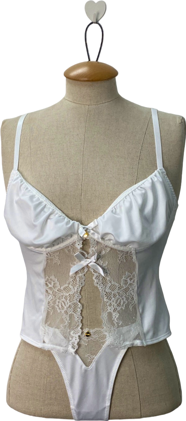 Forever and a Day White Lace Bodysuit UK 10