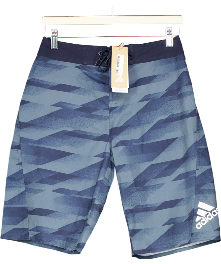 adidas Blue Patterned Swim Shorts W28