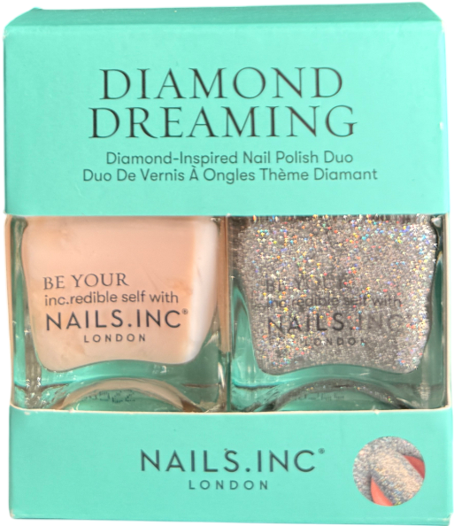 Nails Inc Nail Polish Duo Diamond Dreaming 2X14ml