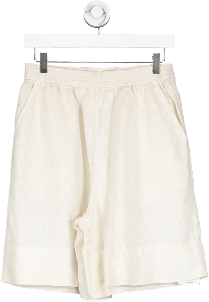 Mens white linen shorts on sale uk