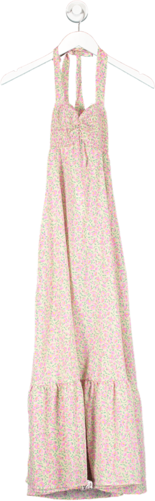 SHEIN Pink Floral Print Maxi Dress UK XS