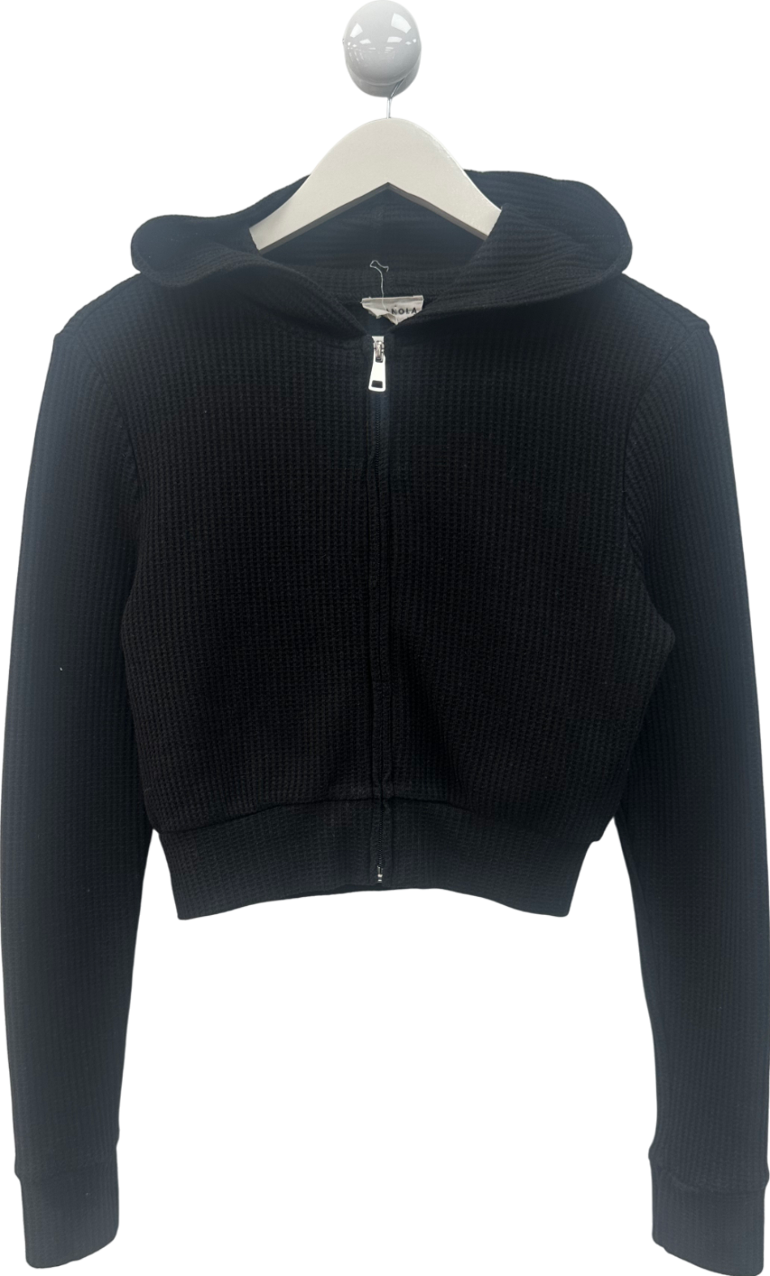 Adanola Black Zip Up Hoodie UK S