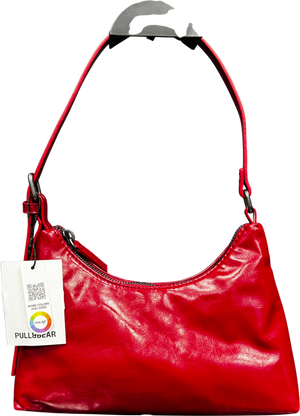 Pull&Bear Dark Red Faux Leather Shoulder Bag