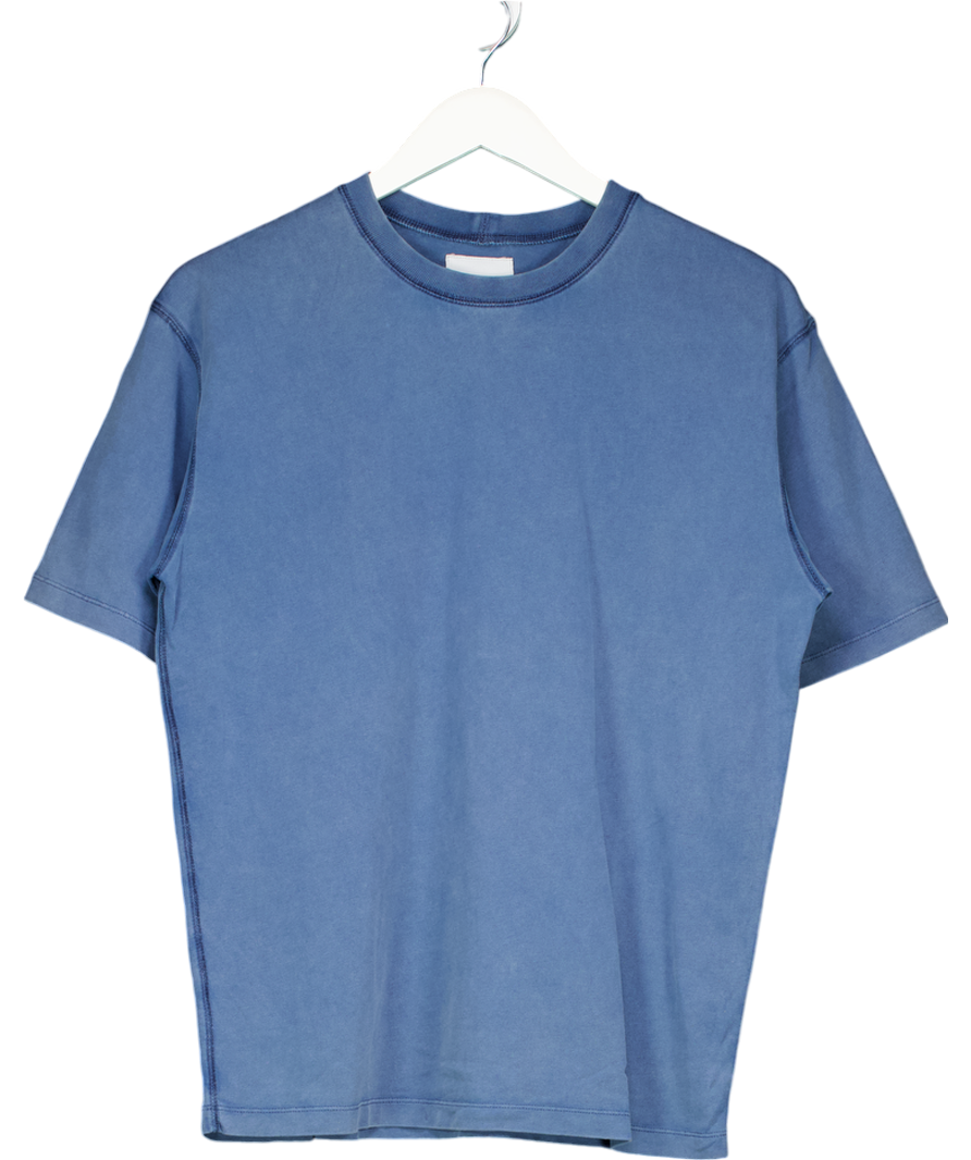 Drake's Mid - Blue Crew Neck T-shirt UK M