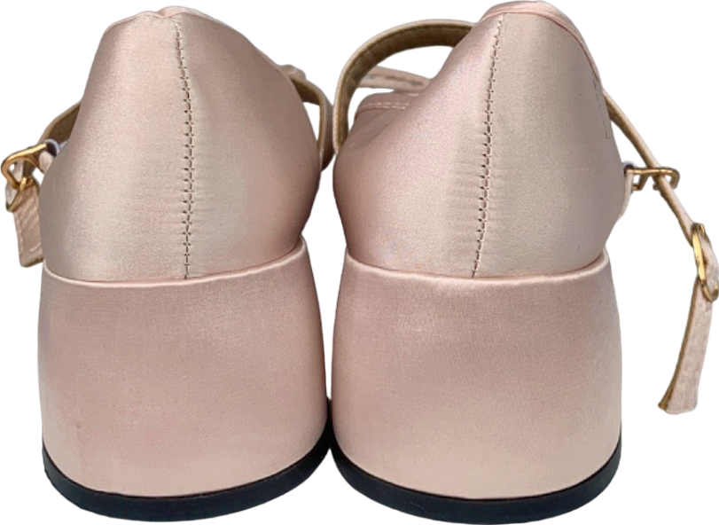 Unbranded Pink Satin Mary Jane Shoes Size UK 6 EU 39