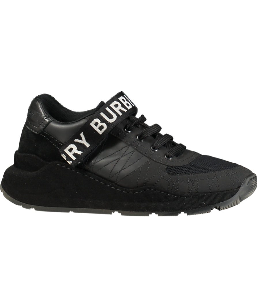 Burberry Black Ronnie Zig Low Trainers UK 5.5 EU 39.5 👞